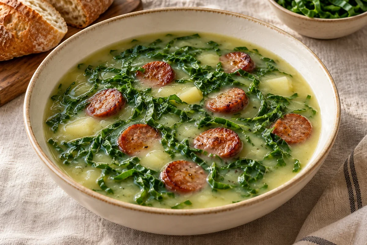 Caldo Verde with Turkey Sausage