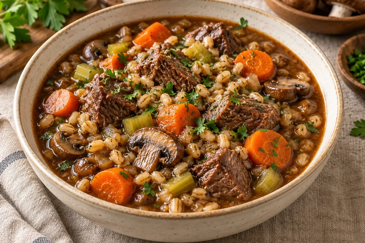 Classic Stovetop Beef and Barley Stew