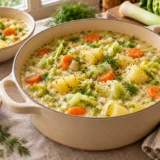 Creamy Cabbage Potato Soup with Dill