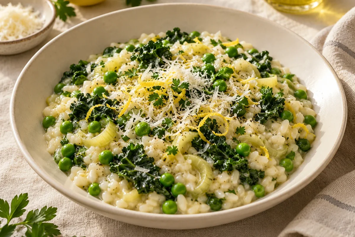 Creamy Leek and Kale Risotto