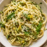 Creamy Lemon Zucchini Bucatini