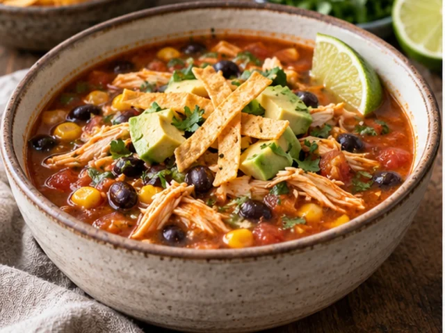 Easy Chicken Tortilla Soup with Black Beans