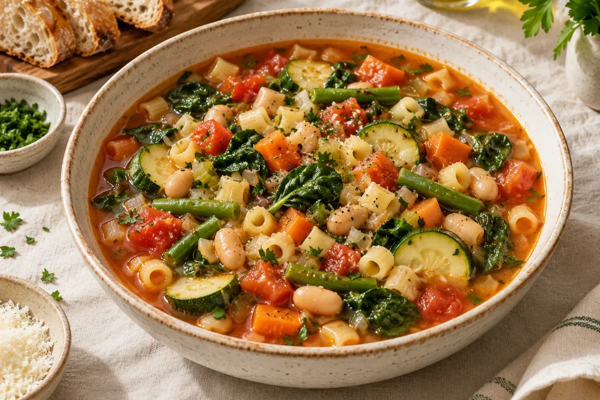 Garden Vegetable Minestrone with White Beans