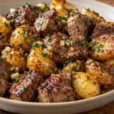 Garlic Butter Steak Bites with Crispy Potatoes