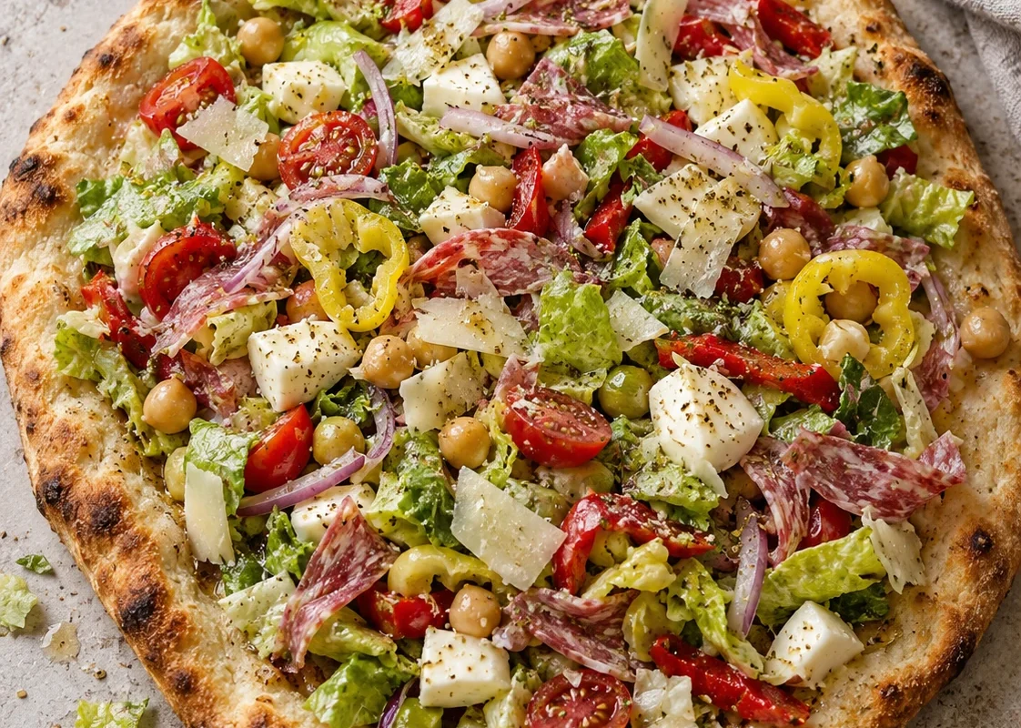 Italian Chopped Salad Pizza for an Easy Dinner