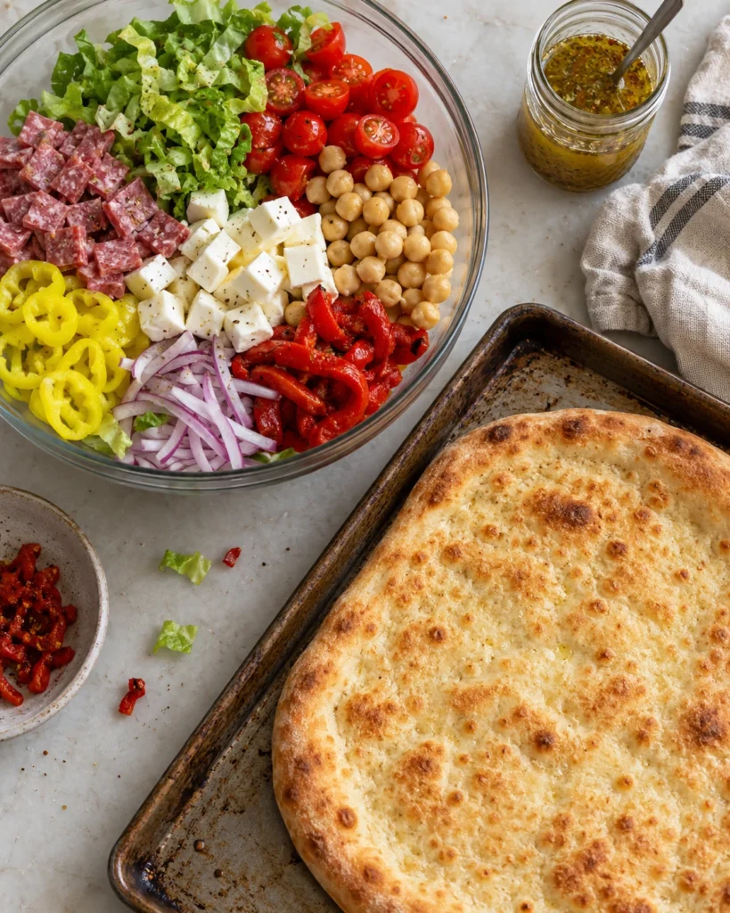Italian Chopped Salad Pizza for an Easy Dinner