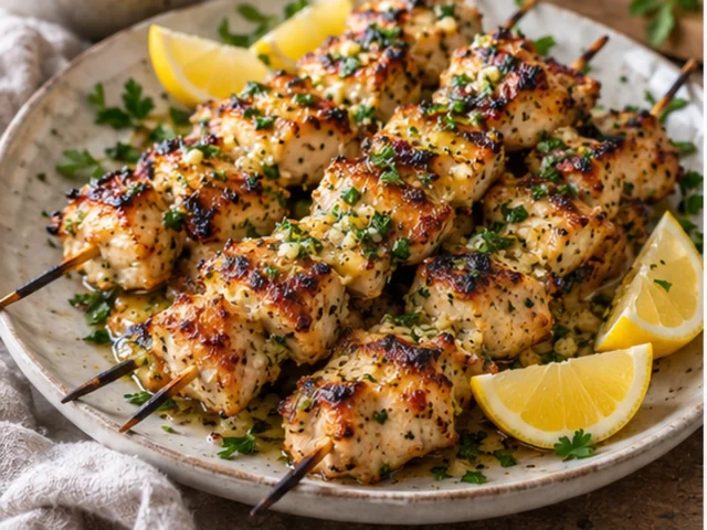 Lemon Garlic Butter Chicken Skewers