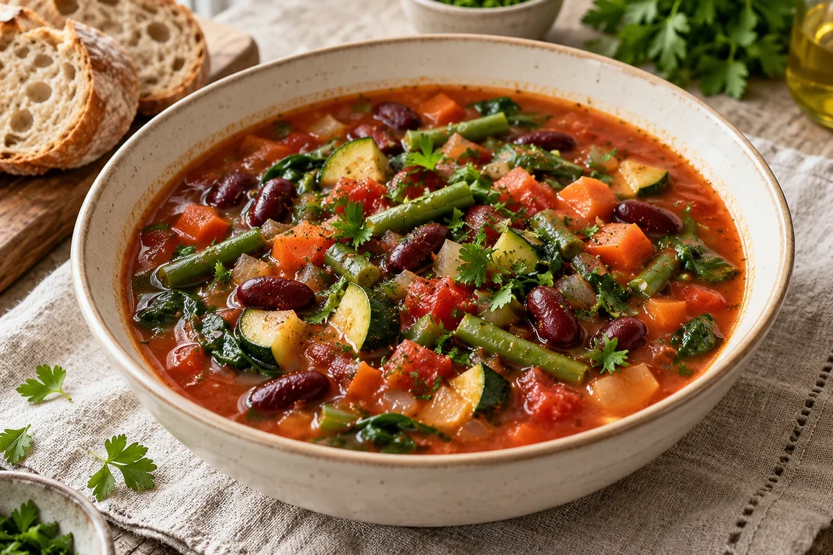 Rustic Red Bean Vegetable Soup