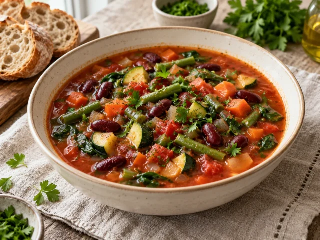 Rustic Red Bean Vegetable Soup