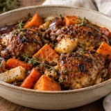 Slow Cooker Balsamic Chicken with Root Vegetables