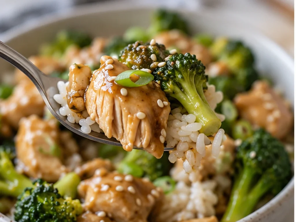 Slow Cooker Chicken and Broccoli in Ginger Garlic Sauce