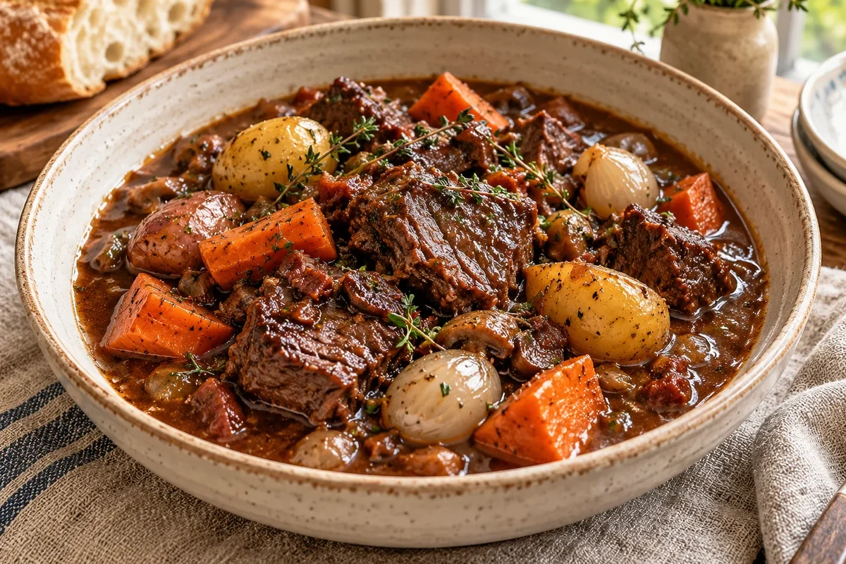 Slow Cooker Red Wine Beef Stew