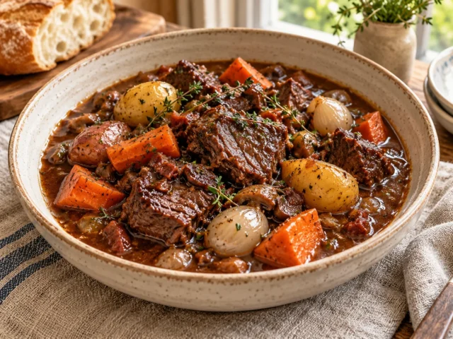 Slow Cooker Red Wine Beef Stew