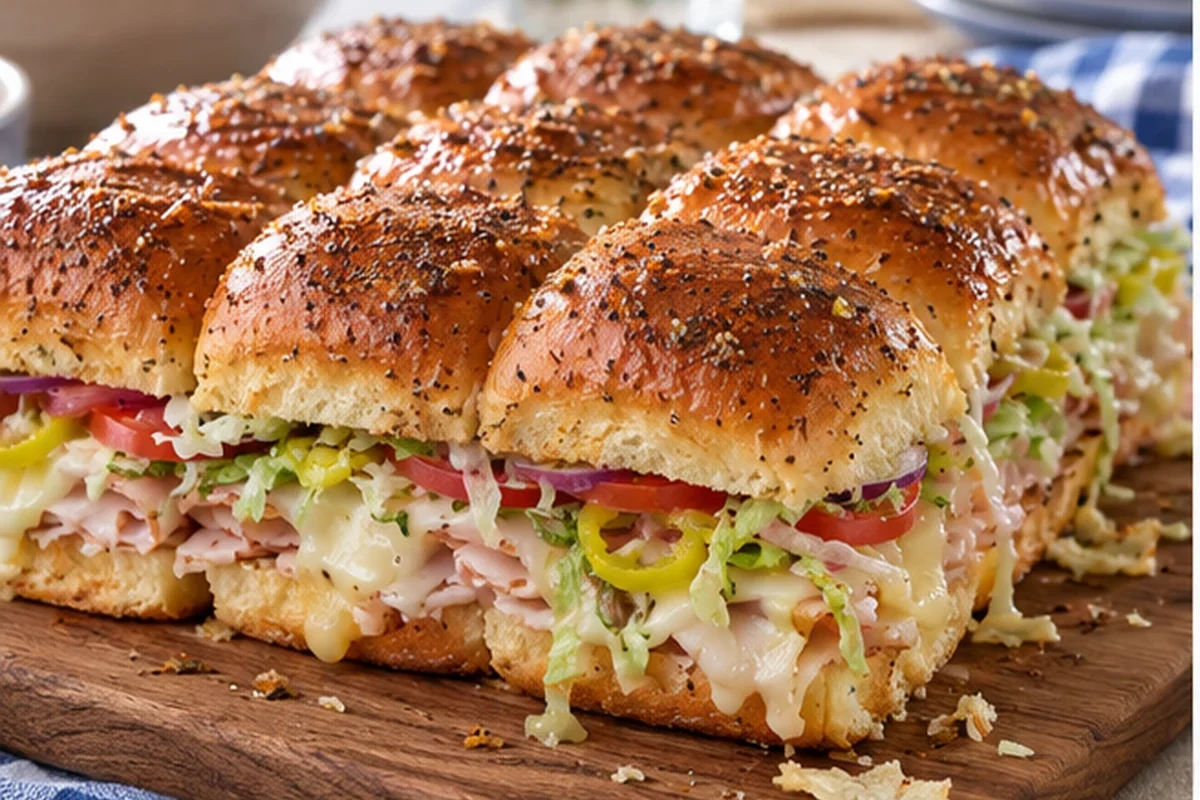 Smoked Turkey and Provolone Summer Sliders