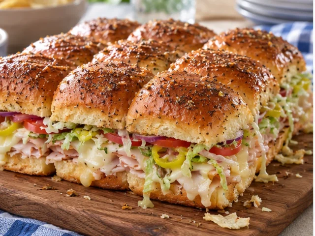 Smoked Turkey and Provolone Summer Sliders