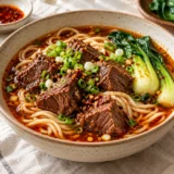 Spicy Beef Noodle Soup with Bok Choy