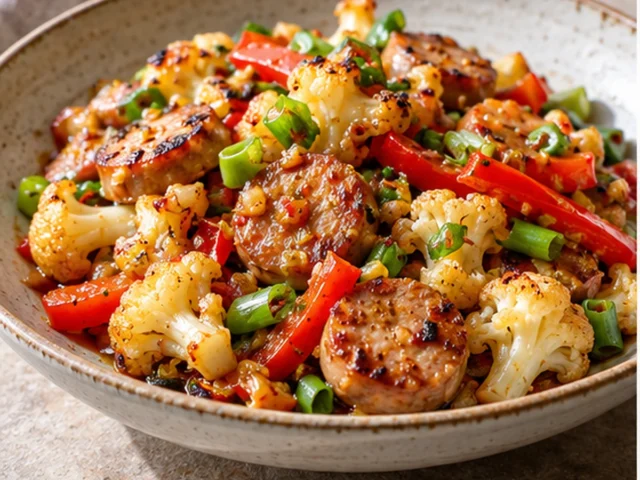 Turkey Sausage Cauliflower Stir Fry